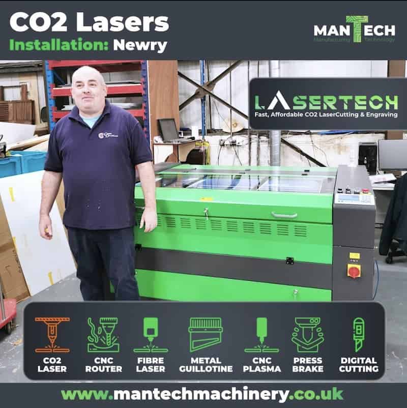 Co2 laser cutter installation newry