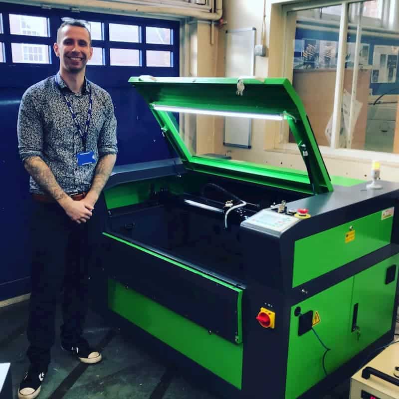 Co2 laser machine installation in west sussex for a college web