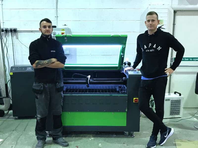 Custom product parts lasertech co2 laser installation