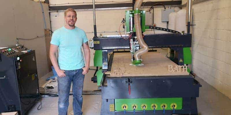 Customer installation cnc router crafters personalised goods