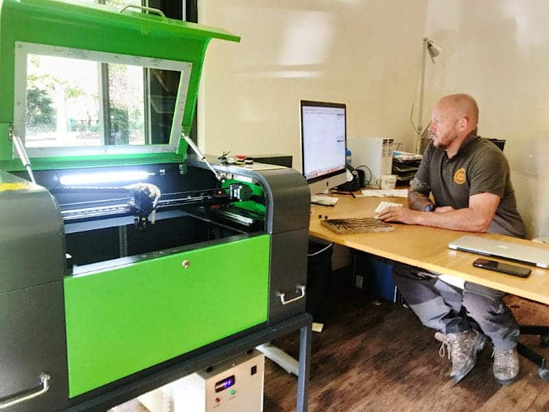 Desktop laser cutter and engraving machine wood work customer