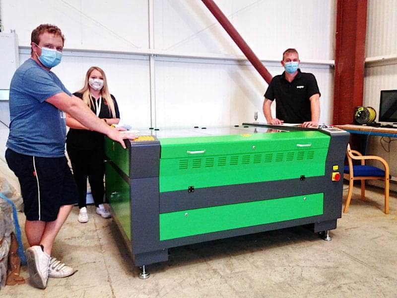 Laser cutter installed in wales for a plastics fabricator