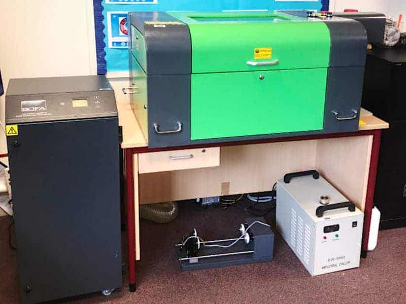 Laser cutter install for a school in glasgow