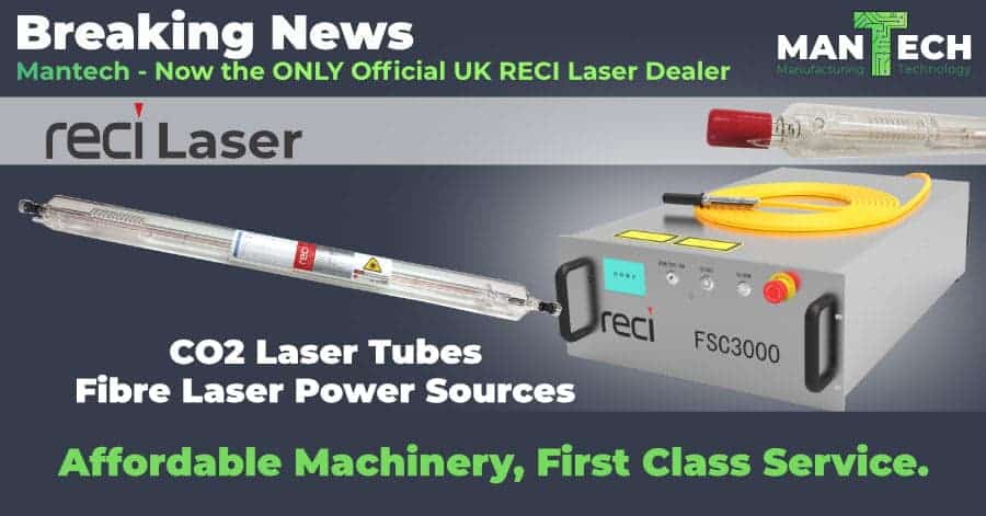 Reci laser sole uk dealer awarded to mantech machinery web