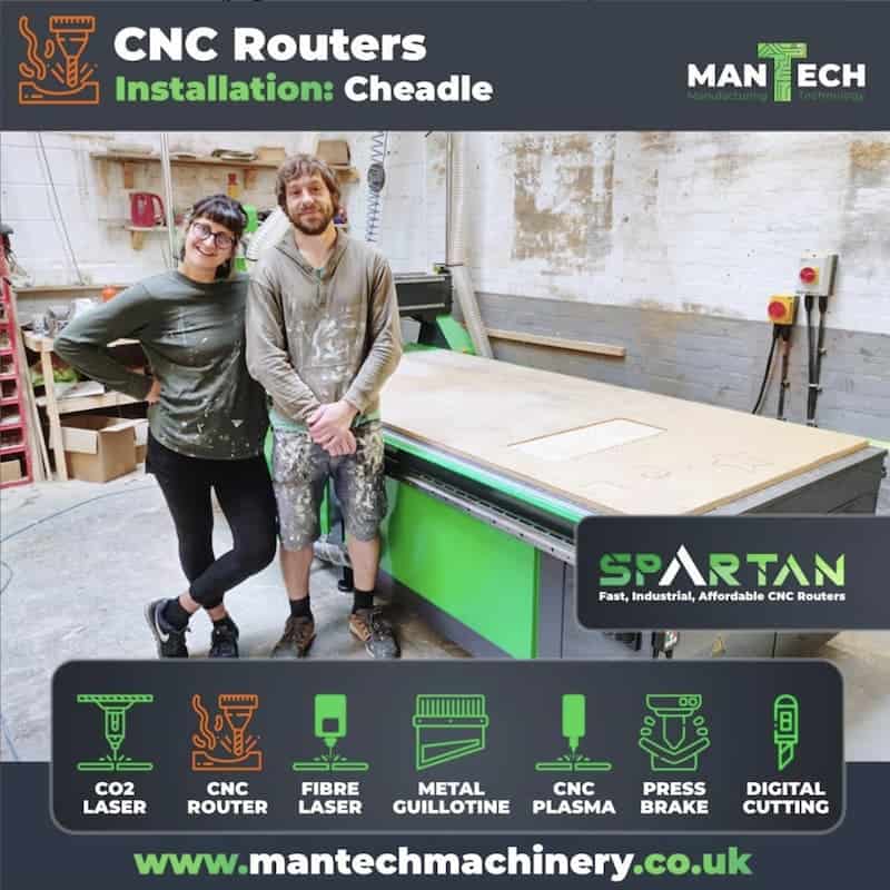 Spartan cnc router 1325 mantech uk