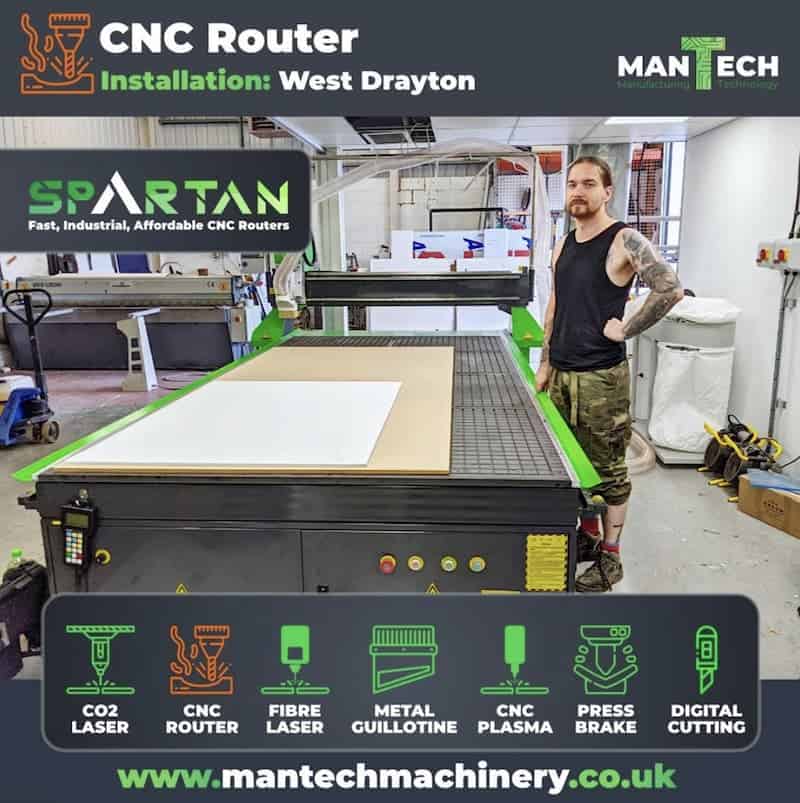 Spartan cnc router drayton mantech uk