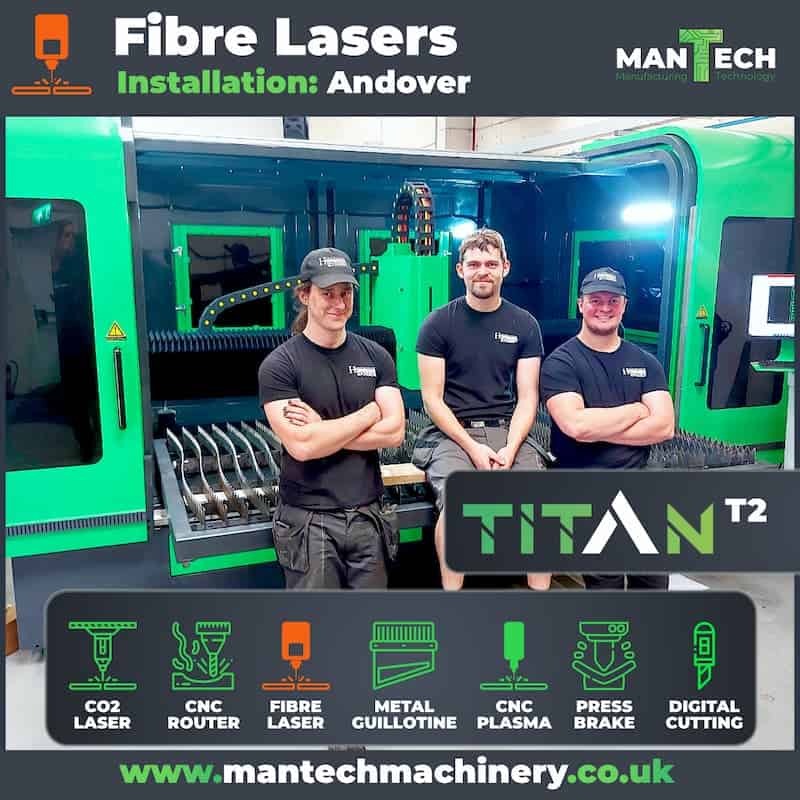 Titan t2 fibre laser cutter 1