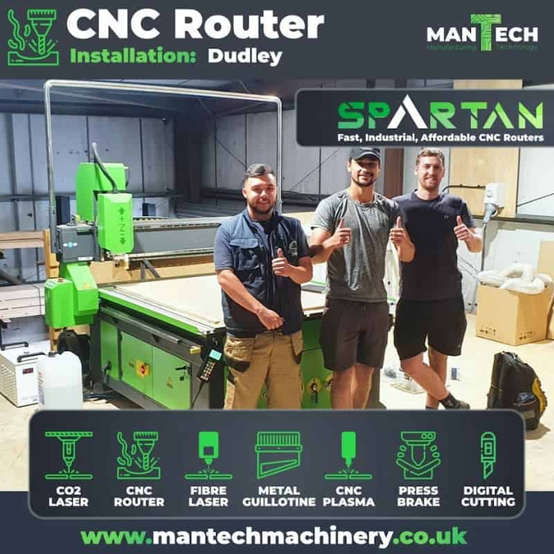 Cnc router install dudley mantech uk