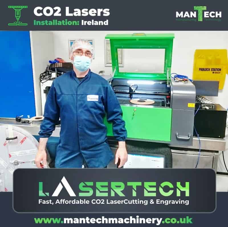 Lasertech co2 laser cutter mantech uk