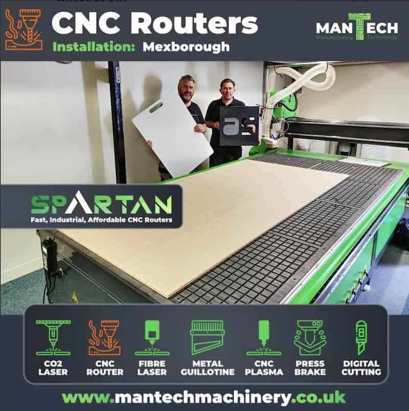 Spartan cnc router affordable mantech