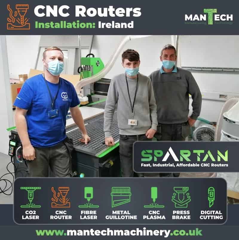 Spartan cnc router model 1325 mantech uk