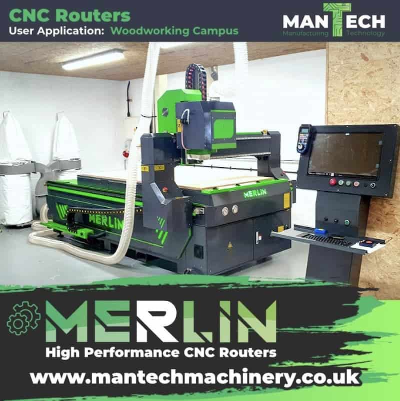 Woodworking training centre mantech cnc router