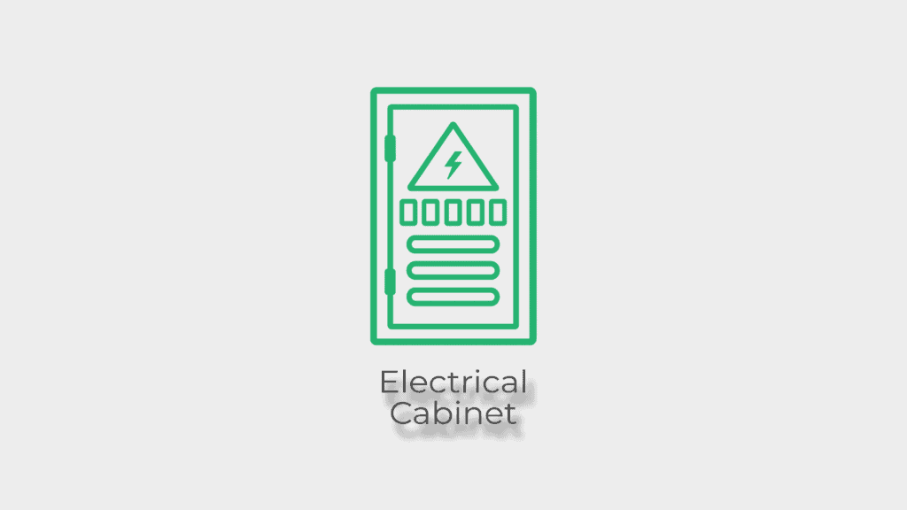 Electrical cabinet - ensure its clean and free from dust, fibre lasers.
