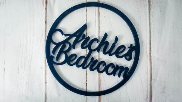 Acrylic lasercut wall sign